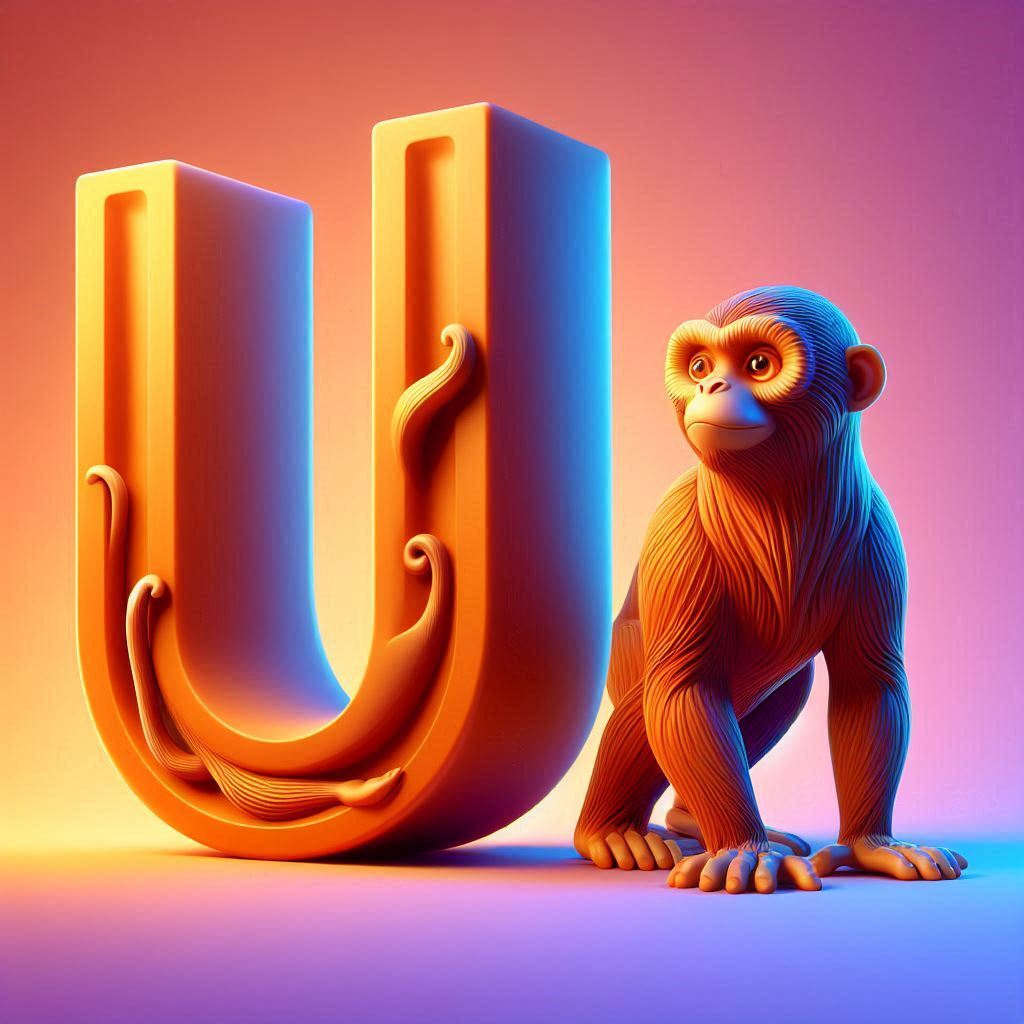 Monkey — letter U