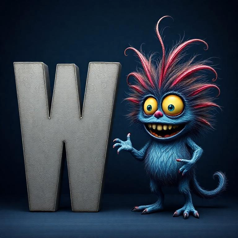 Monster — letter W