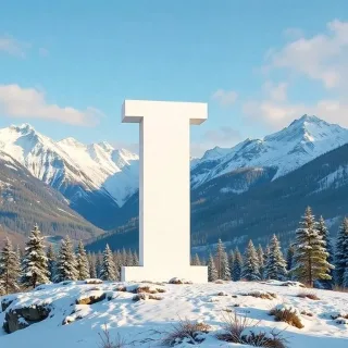 Mountains in winter — letter I