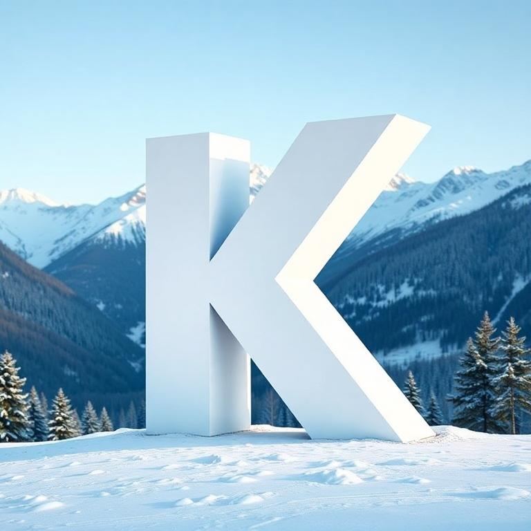 Mountains in winter — letter K
