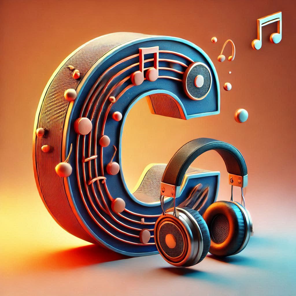 Music headphones — letter C