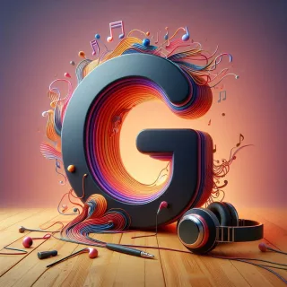 Music headphones — letter G