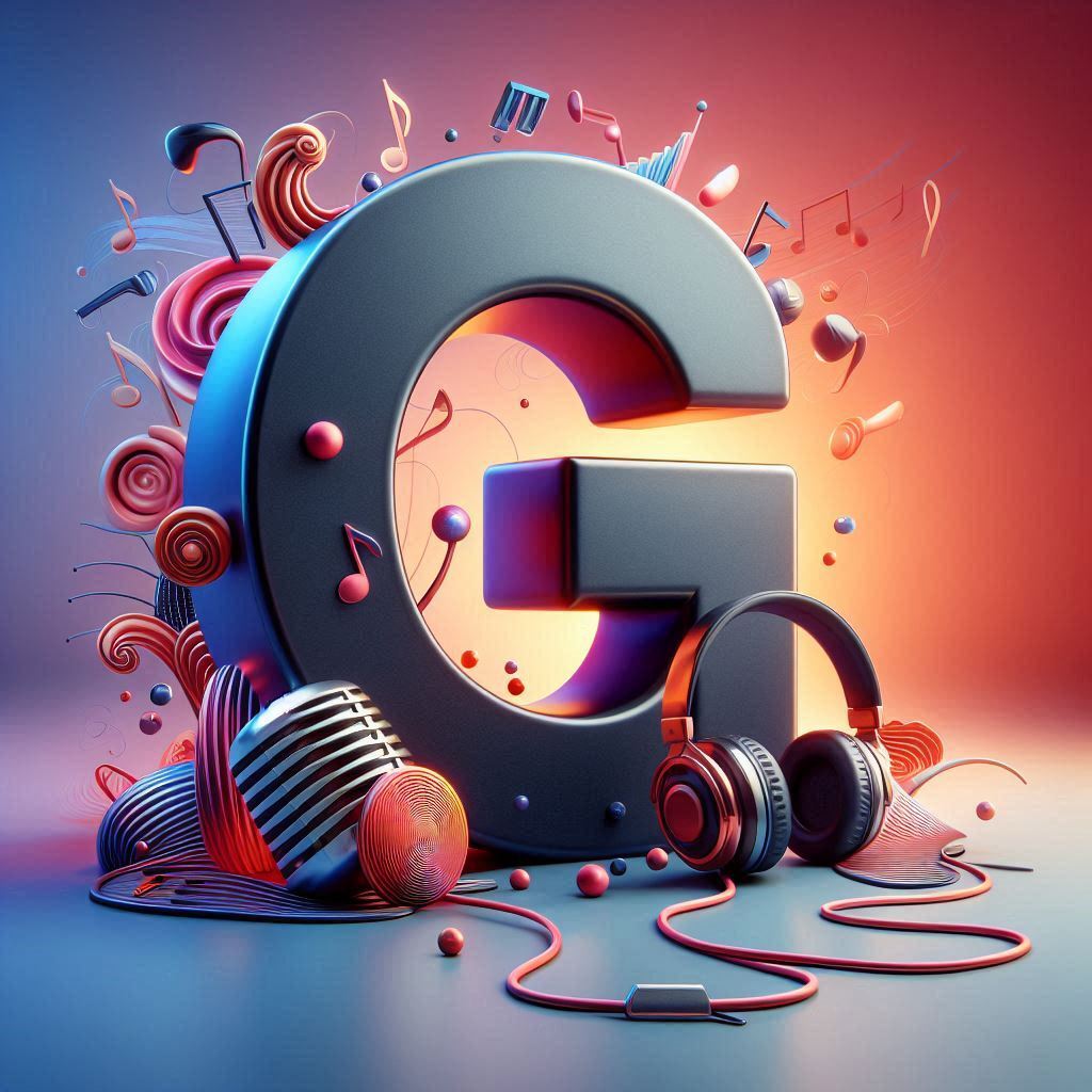 Music headphones — letter G (variant 2)