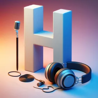 Music headphones — letter H (variant 2)
