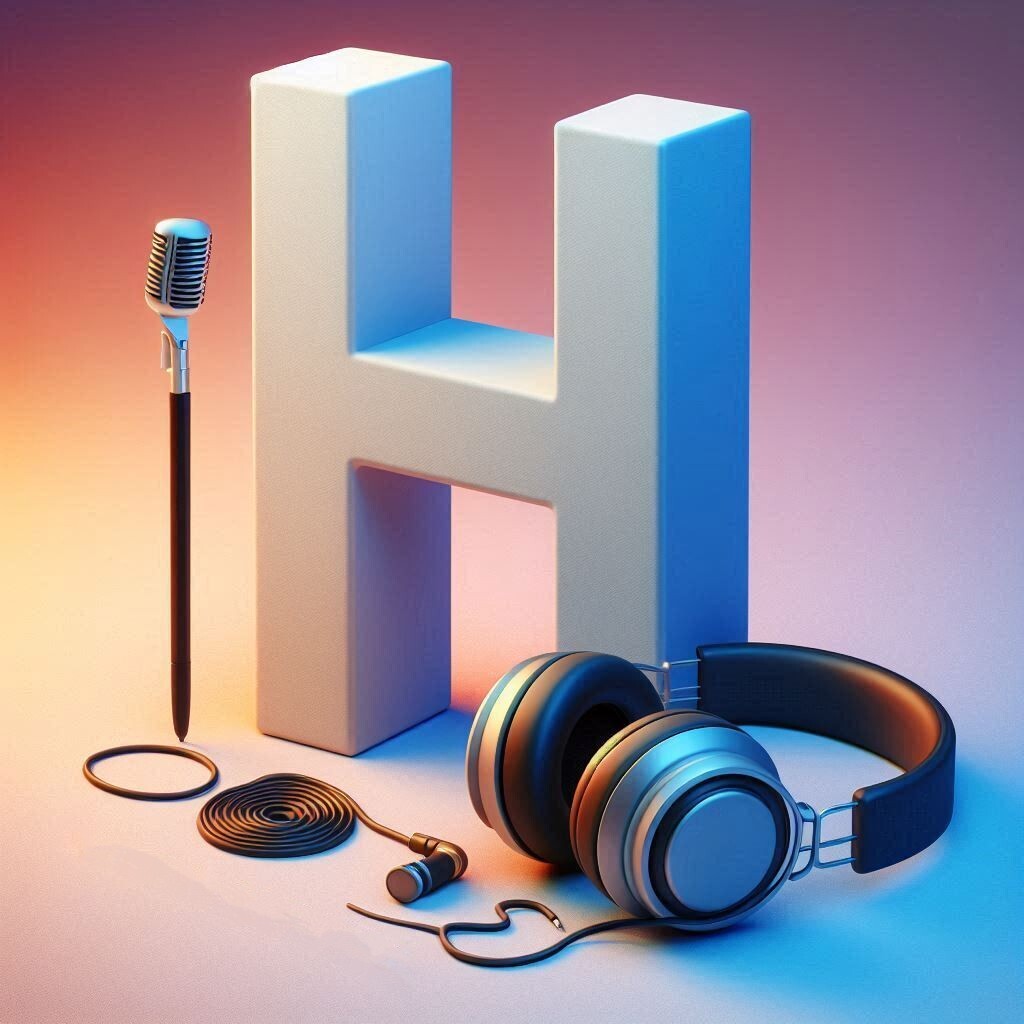 Music headphones — letter H (variant 2)