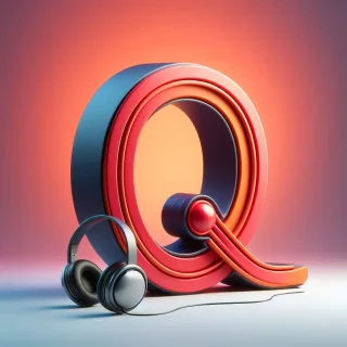 Music headphones — letter Q