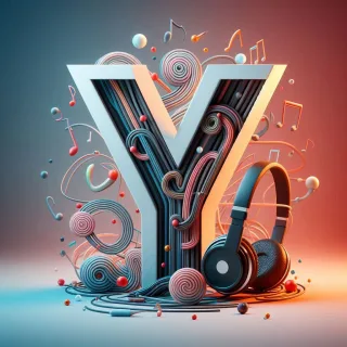 Music headphones — letter Y
