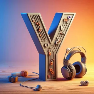 Music headphones — letter Y (variant 2)