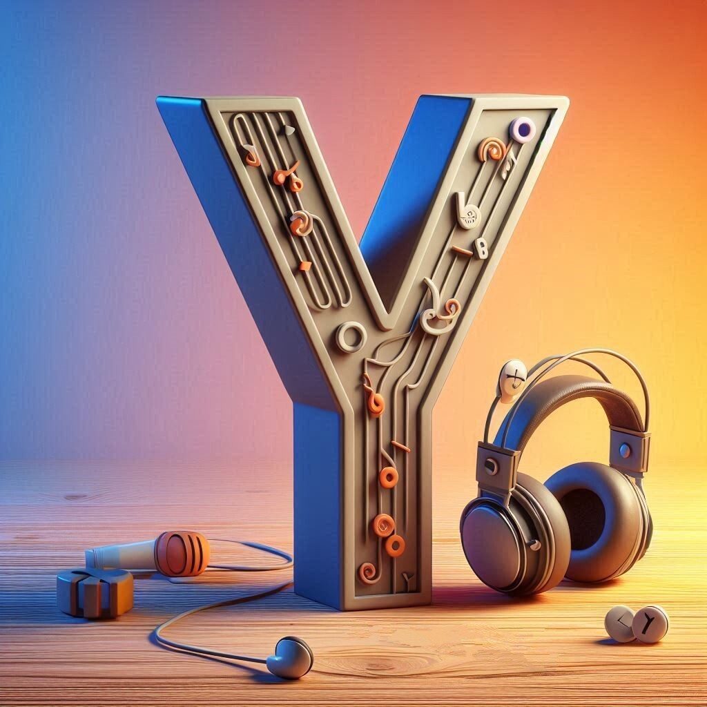 Music headphones — letter Y (variant 2)