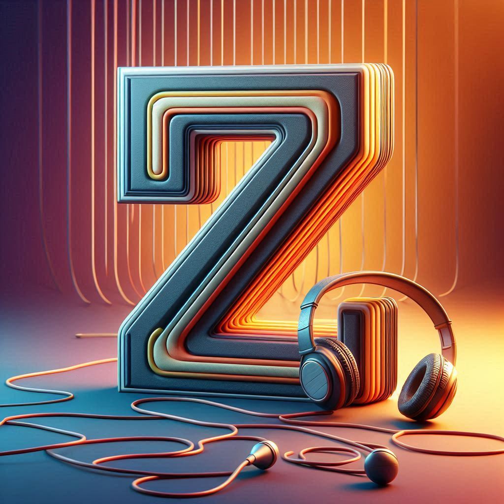 Music headphones — letter Z (variant 2)
