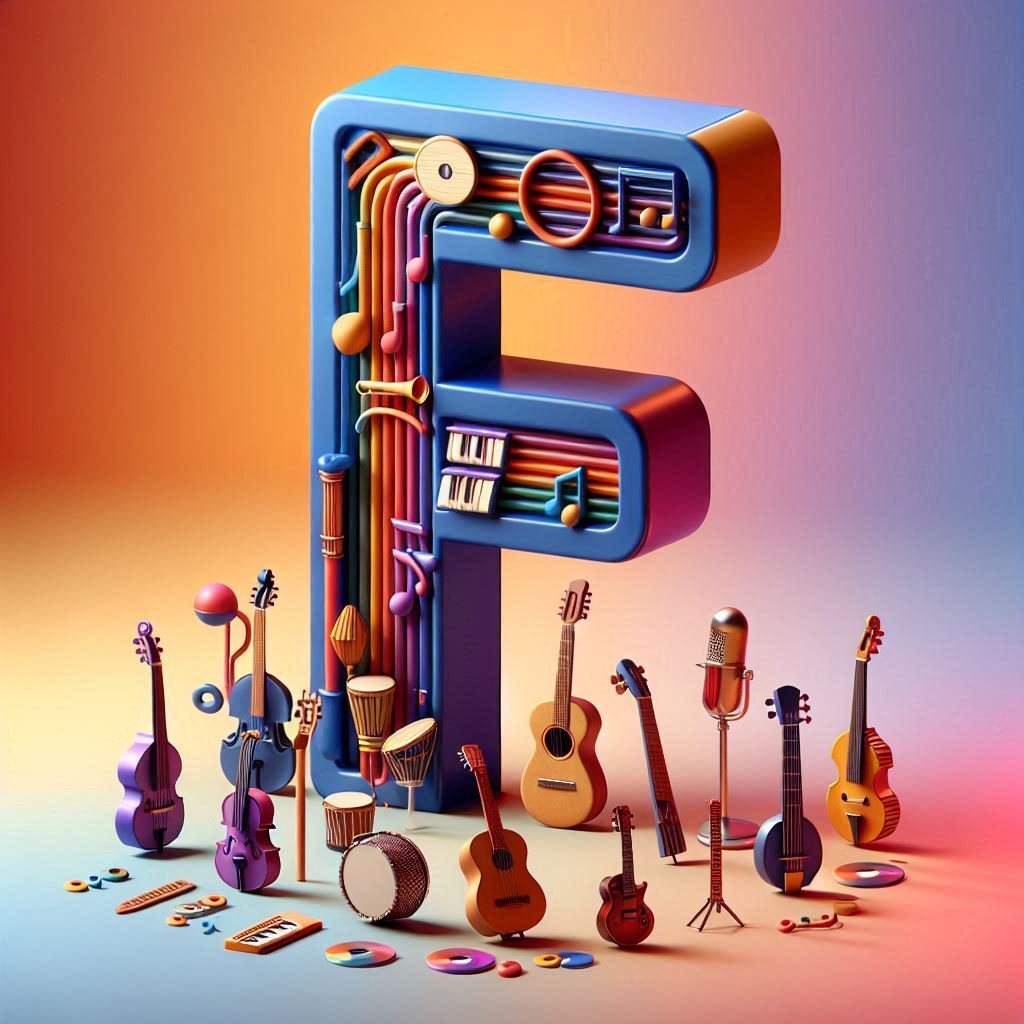 Musical instruments — letter F