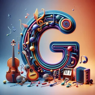 Musical instruments — letter G