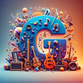 Musical instruments — letter G (variant 2)