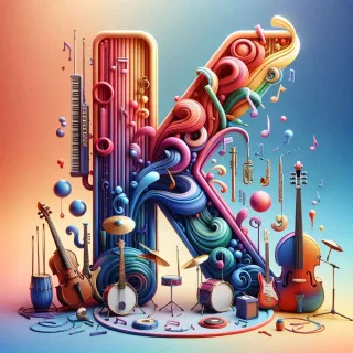 Musical instruments — letter K (variant 2)