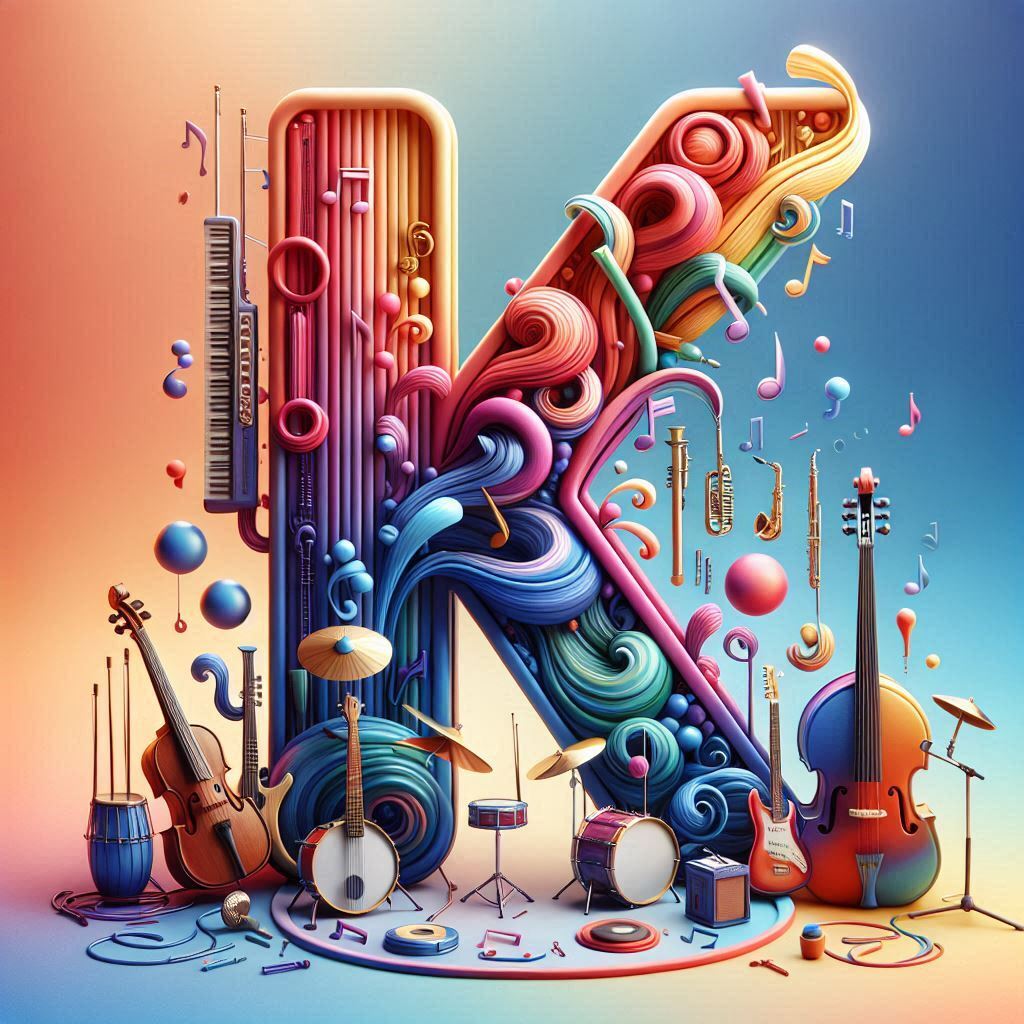 Musical instruments — letter K (variant 2)