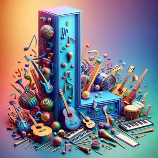 Musical instruments — letter L (variant 2)