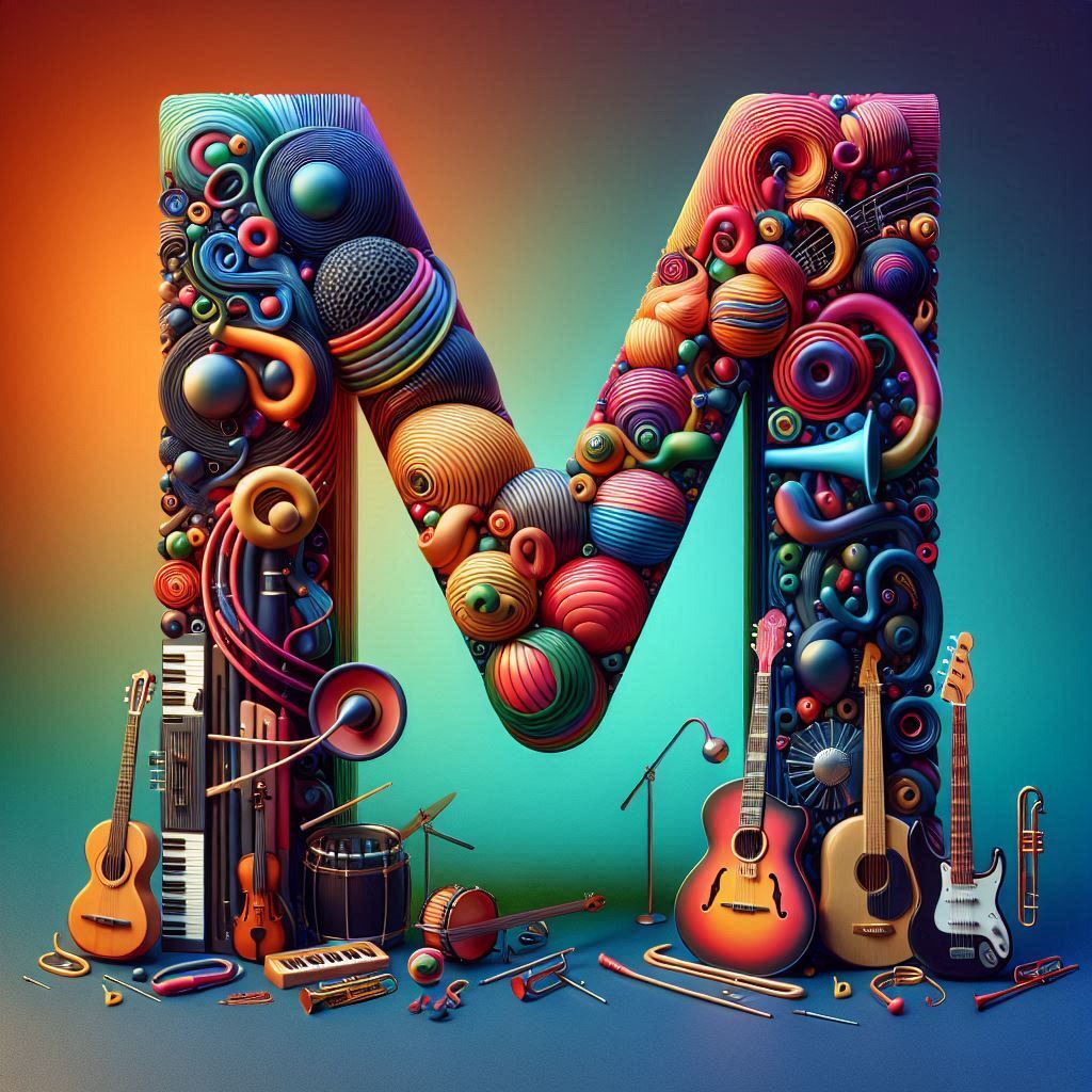 Musical instruments — letter M