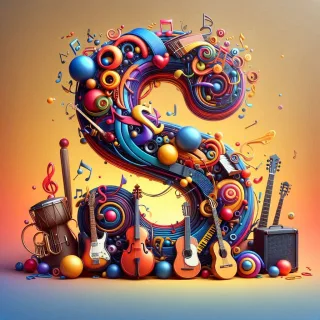Musical instruments — letter S (variant 2)