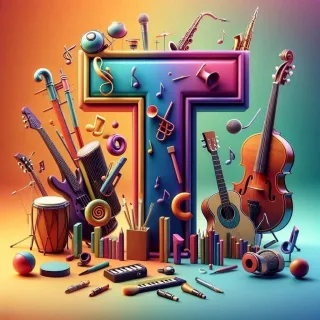 Musical instruments — letter T (variant 2)