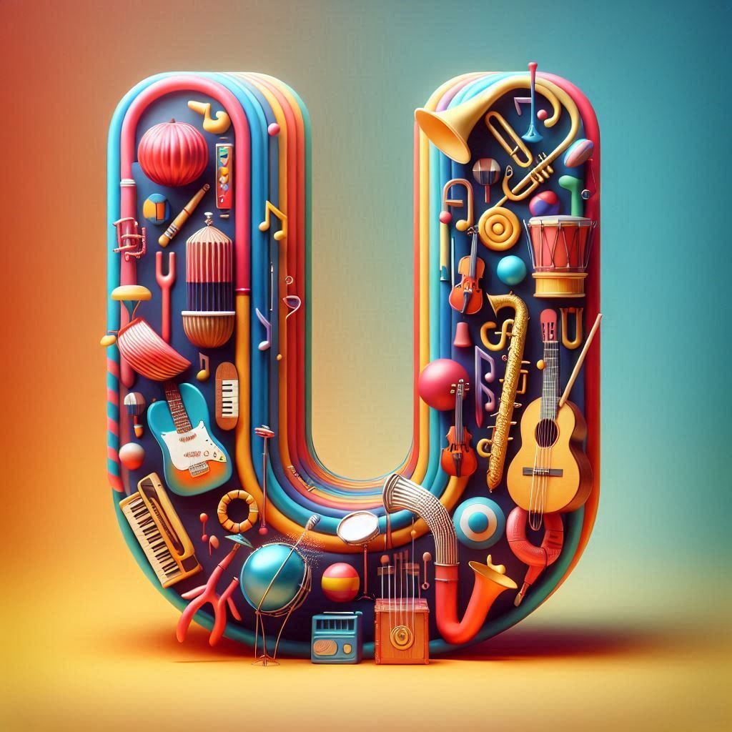 Musical instruments — letter U