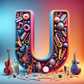 Musical instruments — letter U (variant 2)