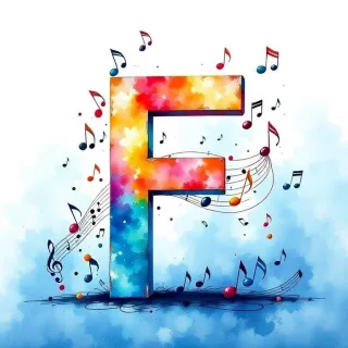 Musical notes 3 — letter F