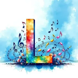 Musical notes 3 — letter L