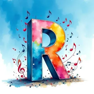 Musical notes 3 — letter R