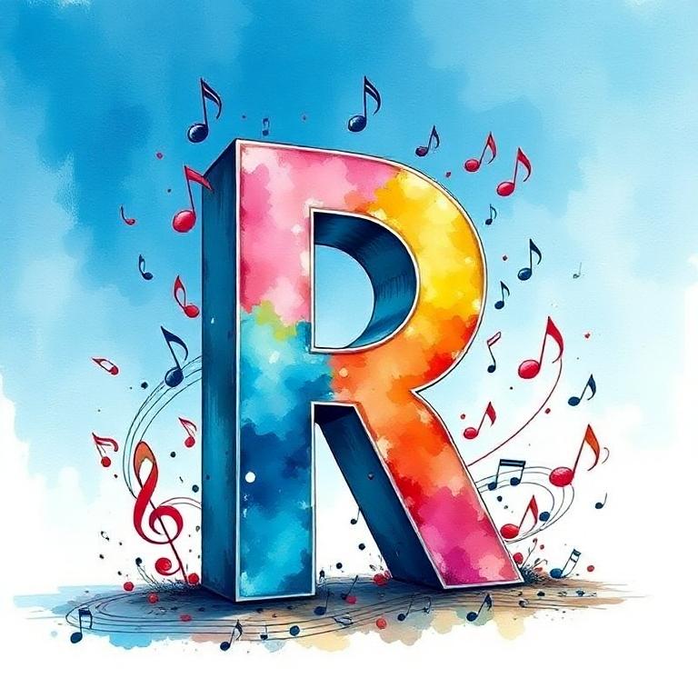 Musical notes 3 — letter R