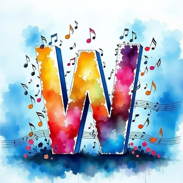 Musical notes 3 — letter W