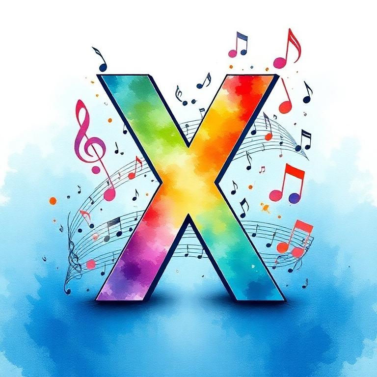 Musical notes 3 — letter X