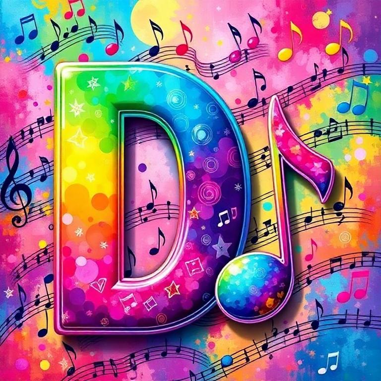Musical notes 4 — letter D