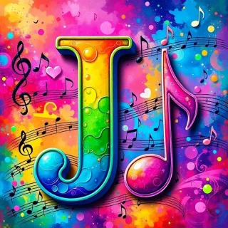 Musical notes 4 — letter J