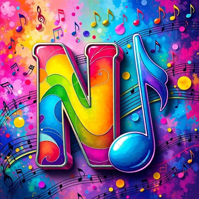 Musical notes 4 — letter N