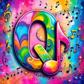 Musical notes 4 — letter Q