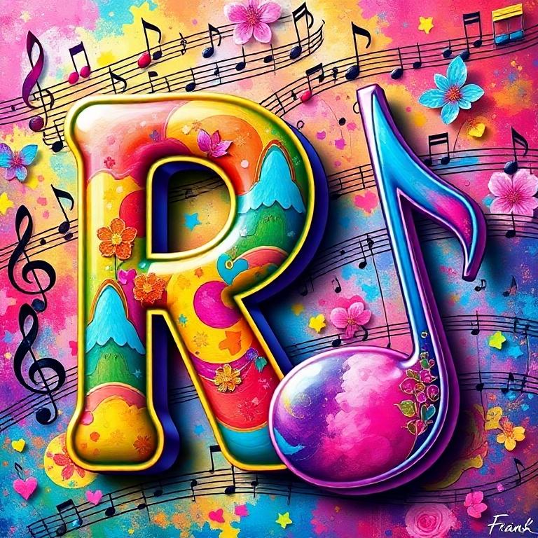 Musical notes 4 — letter R