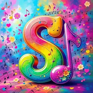 Musical notes 4 — letter S