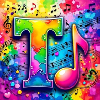 Musical notes 4 — letter T