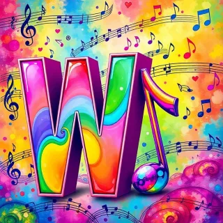 Musical notes 4 — letter W