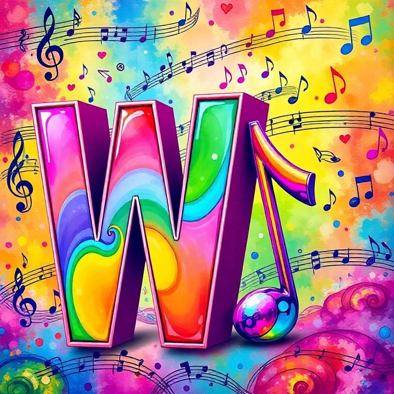 Musical notes 4 — letter W