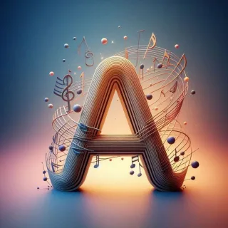 Musical notes — letter A