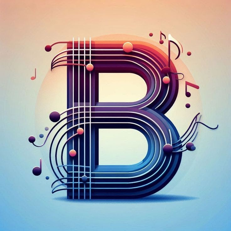 Musical notes — letter B