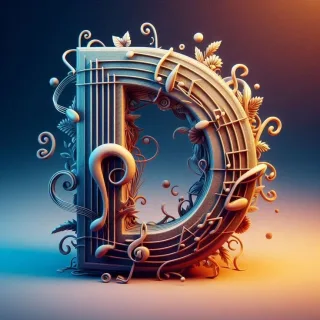 Musical notes — letter D