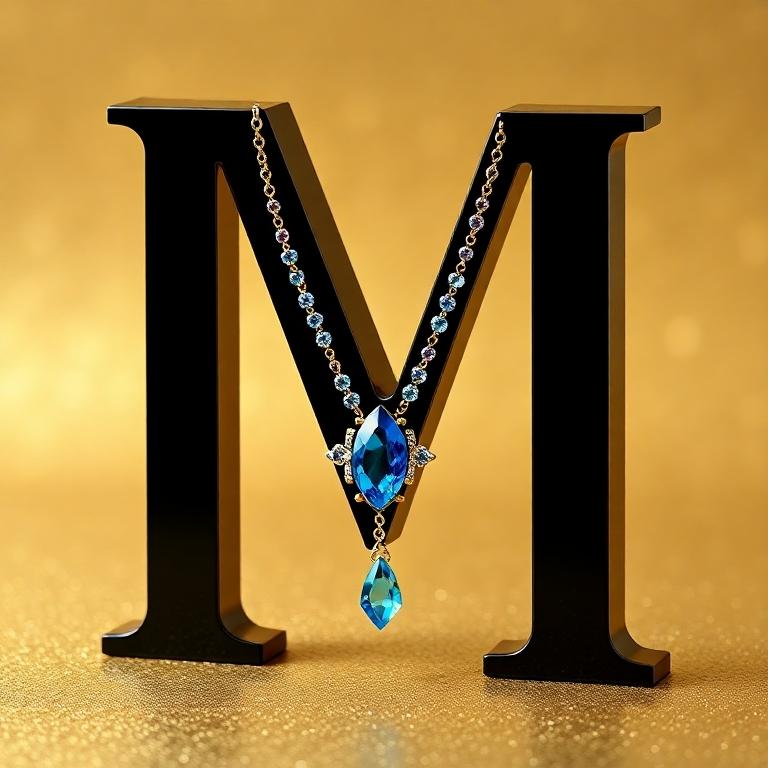 Necklace — letter M