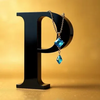Necklace — letter P