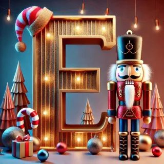 Nutcracker — letter E (variant 2)