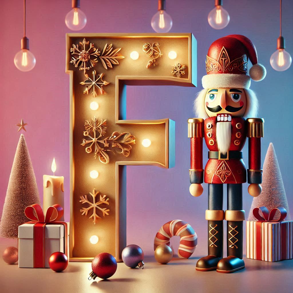 Nutcracker — letter F (variant 2)