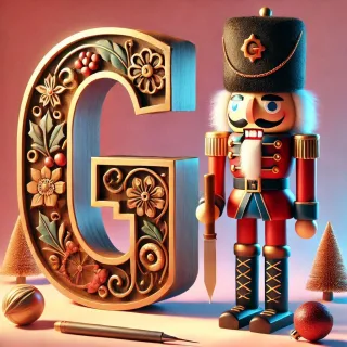 Nutcracker — letter G (variant 2)