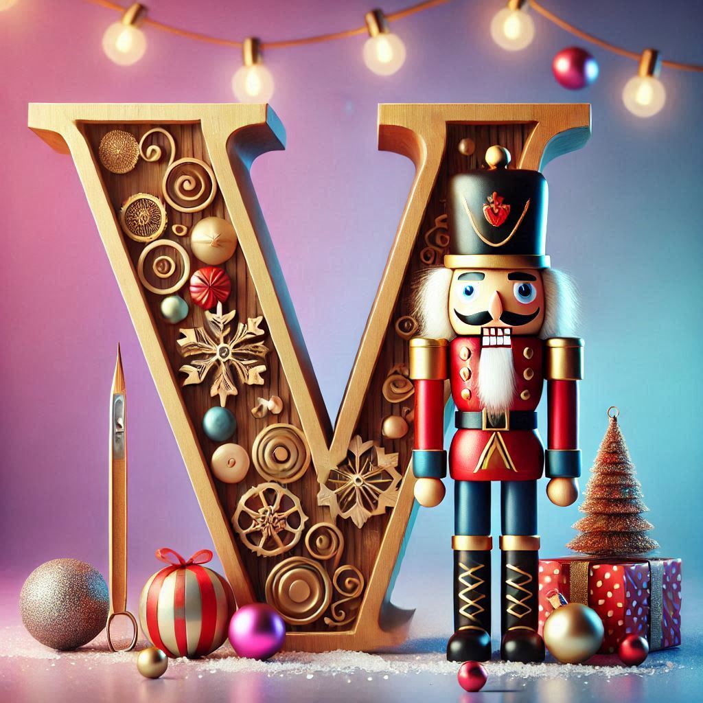Nutcracker — letter V (variant 2)