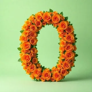 Orange roses — letter O